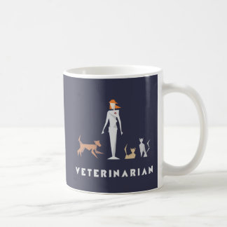 Caneca De Café Veterinário Geométrico feminino