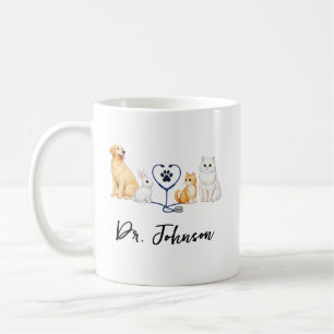 Caneca De Café Veterinário Personalizado Dia do Médico Personal