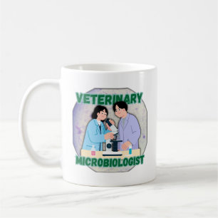Caneca De Café Veterinary Microbiologist – Lab Science Design