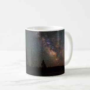 Caneca De Café Via Láctea sobre o lago Firehole