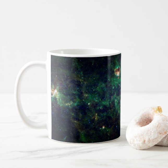 Caneca De Café Via Látea Galáxia Espaço Cósmico (Com Donut)