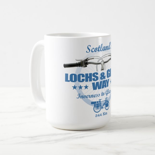 Caneca De Café Via Lochs & Glens (H2) (Frente Esquerda)