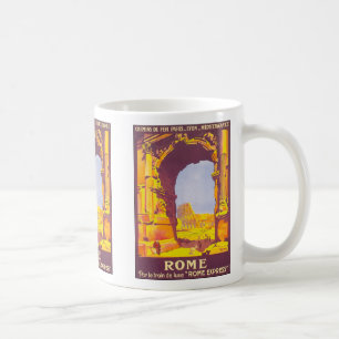 Caneca De Café Viagem Antiga, o Coliseu em Roma Itália Italiano