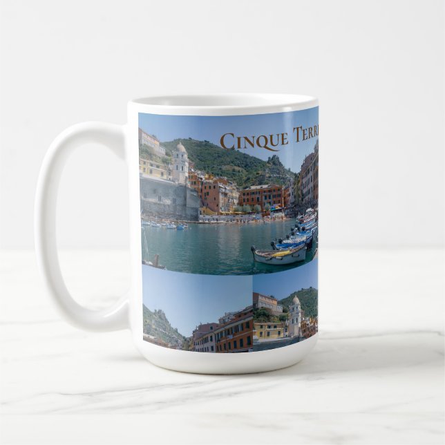 Caneca De Café Viagem Art Landscape Cinque Terre Itália (Esquerda)