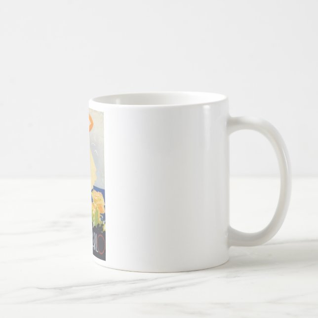 Caneca De Café Viagem da praia Monte Carlo, Moça Moda (Direita)