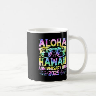 Caneca De Café Viagem de Aniversário Aloha Hawaii 2025 Casal Comb