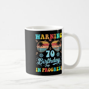 Caneca De Café Viagem de Aniversário de 70 anos em Andamento Dive