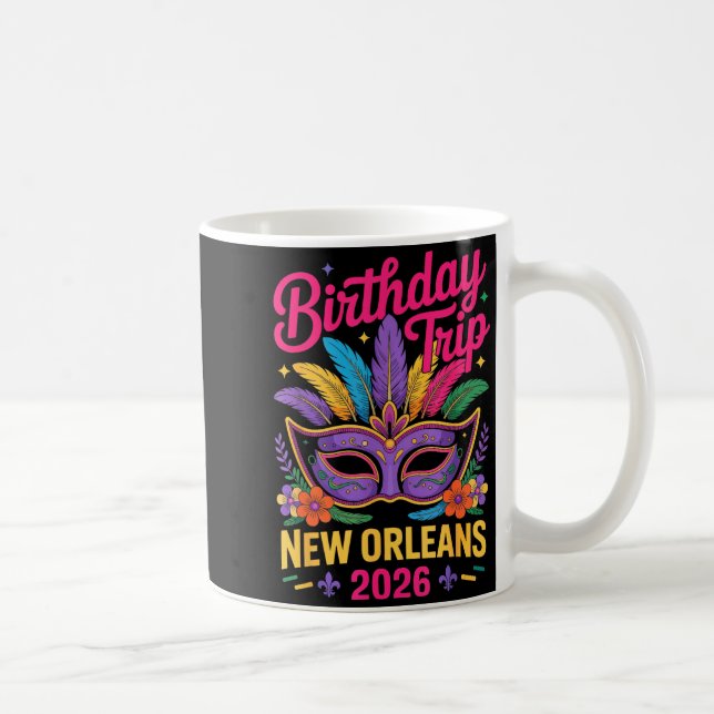 Caneca De Café Viagem de Aniversário Nova Orleans 2026 Combinando (Direita)