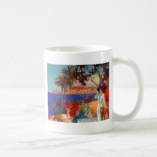Caneca De Café Viagem de Antibes Cote d'Azur do vintage