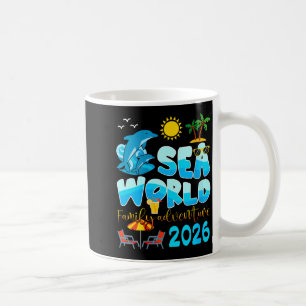 Caneca De Café Viagem de Aventura da Família no Sea World das Mul