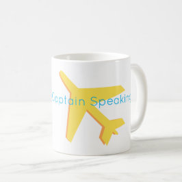 Caneca De Café Viagem de Avião, Este é o Seu Capitão Falando...