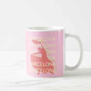 Caneca De Café Viagem de Barcelona, Rosa, Pastel