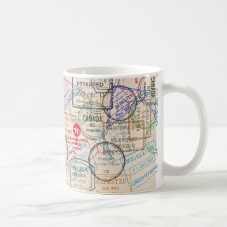 Caneca De Café Viagem de Carimbos do Passport