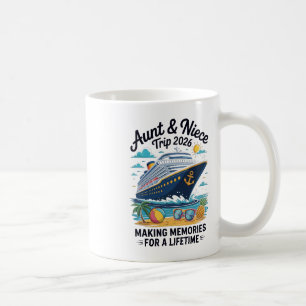 Caneca De Café Viagem de Cruzeiro da Tia e Sobrinha 2026 Férias d