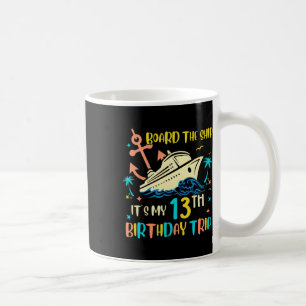 Caneca De Café Viagem de cruzeiro de aniversário de 13 anos, féri