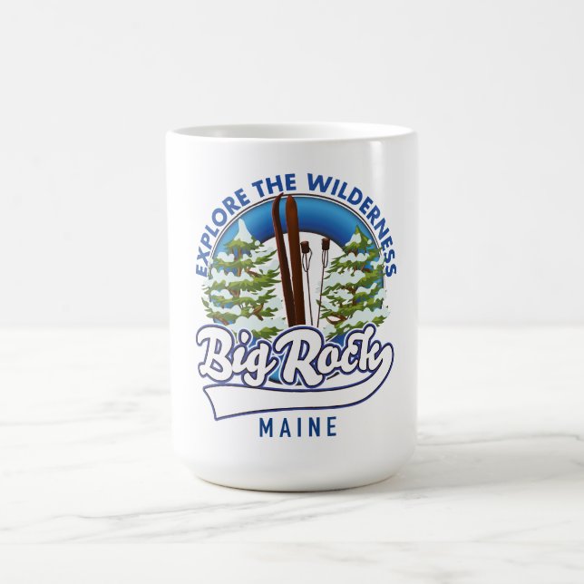 Caneca De Café Viagem de esqui do Big Rock Maine (Centro)