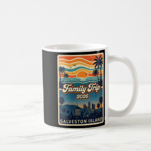 Caneca De Café Viagem de Família das Mulheres 2026 Ilha Galveston