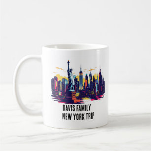 Caneca de Café Viagem de Família em Nova York