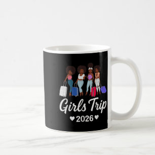 Caneca De Café Viagem de Meninas 2026 Para Rainha Melanina Preta