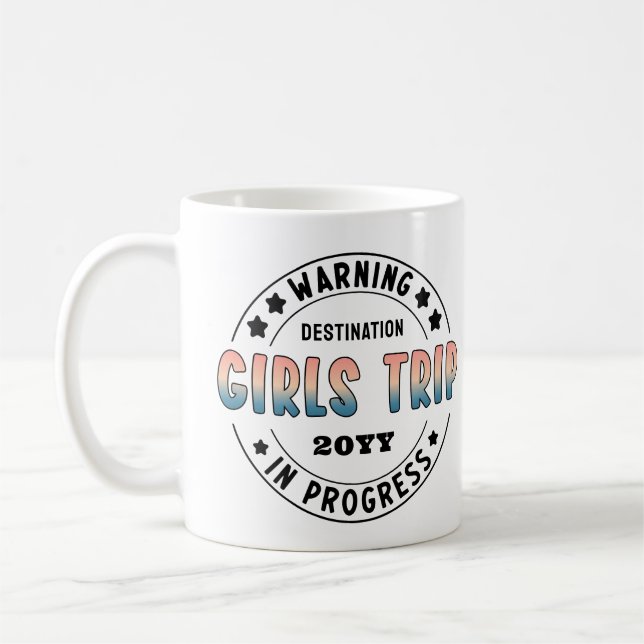 Caneca De Café Viagem de Meninas Personalizadas em Andamento com  (Esquerda)