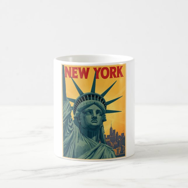 Caneca De Café Viagem de Nova York - Estátua da Liberdade (Centro)