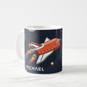 Caneca De Café Viagem de Shuttle Personalizado de Galáxia Espacia