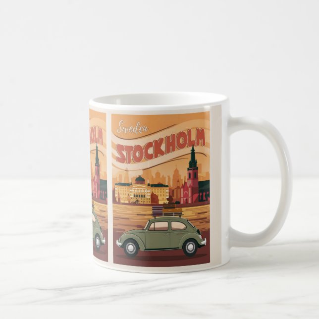 Caneca De Café viagem de suecia de estocolmo e souvenirs (Direita)