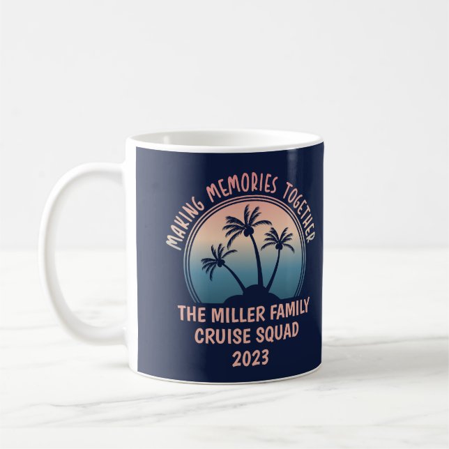 Caneca De Café Viagem de Verão de Férias Familiares Personalizada (Esquerda)