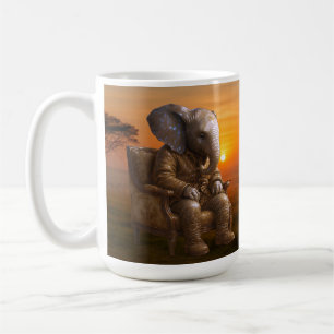 Caneca De Café Viagem do Elefante Elegante