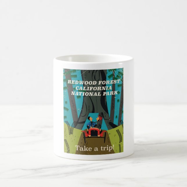 Caneca De Café Viagem do Parque Nacional da Califórnia em Sequoia (Centro)