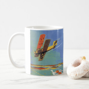 Caneca De Café Viagem e Transporte Antigos Avião Antigo