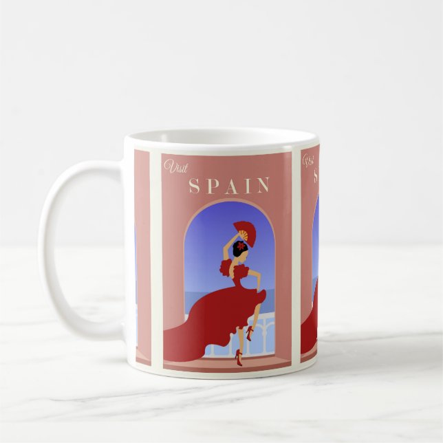 Caneca De Café Viagem Espanha: Aventura Europeia (Esquerda)