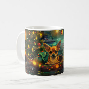 Caneca De Café Viagem Festiva de Natal de Chihuahua