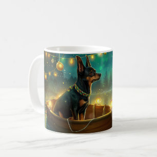 Caneca De Café Viagem Festiva de Natal do Kelpie Australiano
