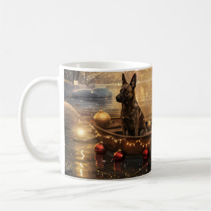 Caneca De Café Viagem Festiva de Natal do Malinoi Belga