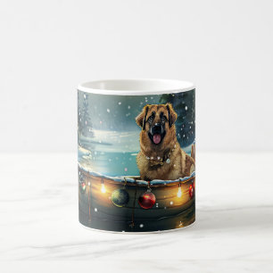 Caneca De Café Viagem Festiva de Natal do Pastor Anatólio