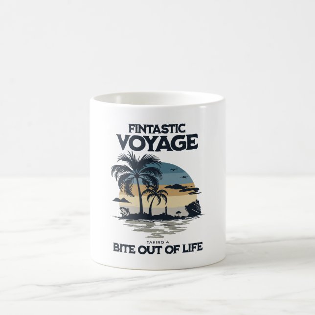Caneca De Café Viagem Fintástica Dando uma Mordida na Vida (Centro)