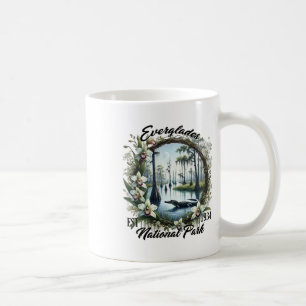 Caneca De Café Viagem Floral Retro ao Parque Nacional Everglades
