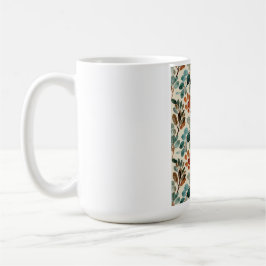 Caneca De Café Viagem Floral Verde Flor Moderna Café Lover