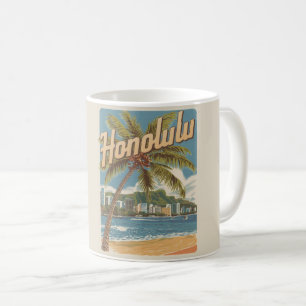 Caneca De Café Viagem Honululu, presentes de praia tropical do Ha