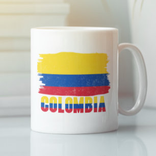 Caneca De Café Viagem Nacional de Bandeira da Colômbia