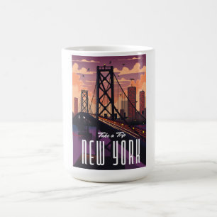 Caneca De Café Viagem Para Nova Iorque