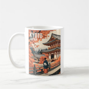 Caneca De Café Viagem para Quioto Japão Outono Templo Personaliza