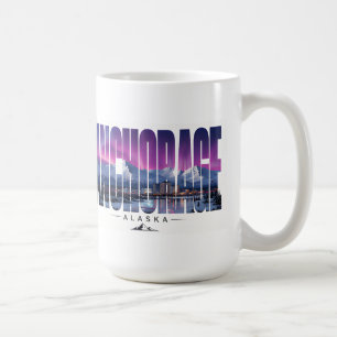 Caneca De Café Viagem pela Orla de Anchorage no Alasca Montanhoso