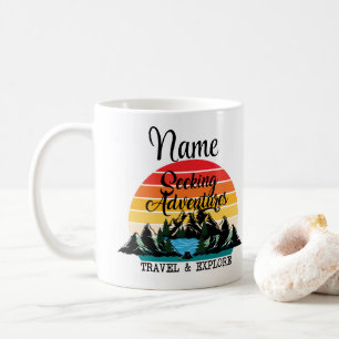 Caneca De Café Viagem personalizado Explore Design de copa de caf