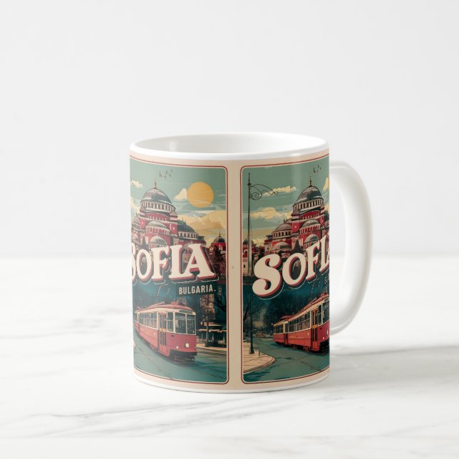 Caneca De Café Viagem Sofia, bulgária, presentes e lembranças de  (Frente Esquerda)