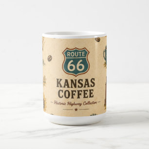 Caneca De Café Viagem Torrefação Matinal Trigo Kansas Rota 66
