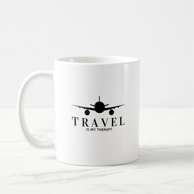 Caneca De Café Viagens são minha terapia (Esquerda)