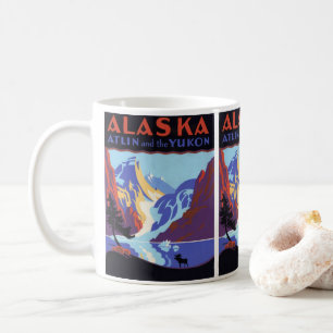 Caneca De Café Viagens vintage, Atlin e Yukon, Alaska