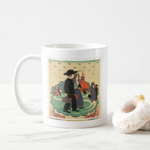 Caneca De Café Viagens vintage de Poster de Promovendo a Pensilvâ
